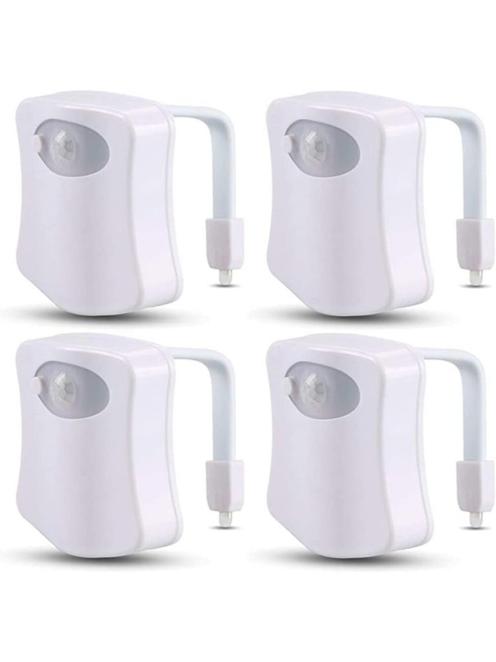 4-Pack Motion Sensor Color Changing Toilet Night Light - LED Washroom Lamp